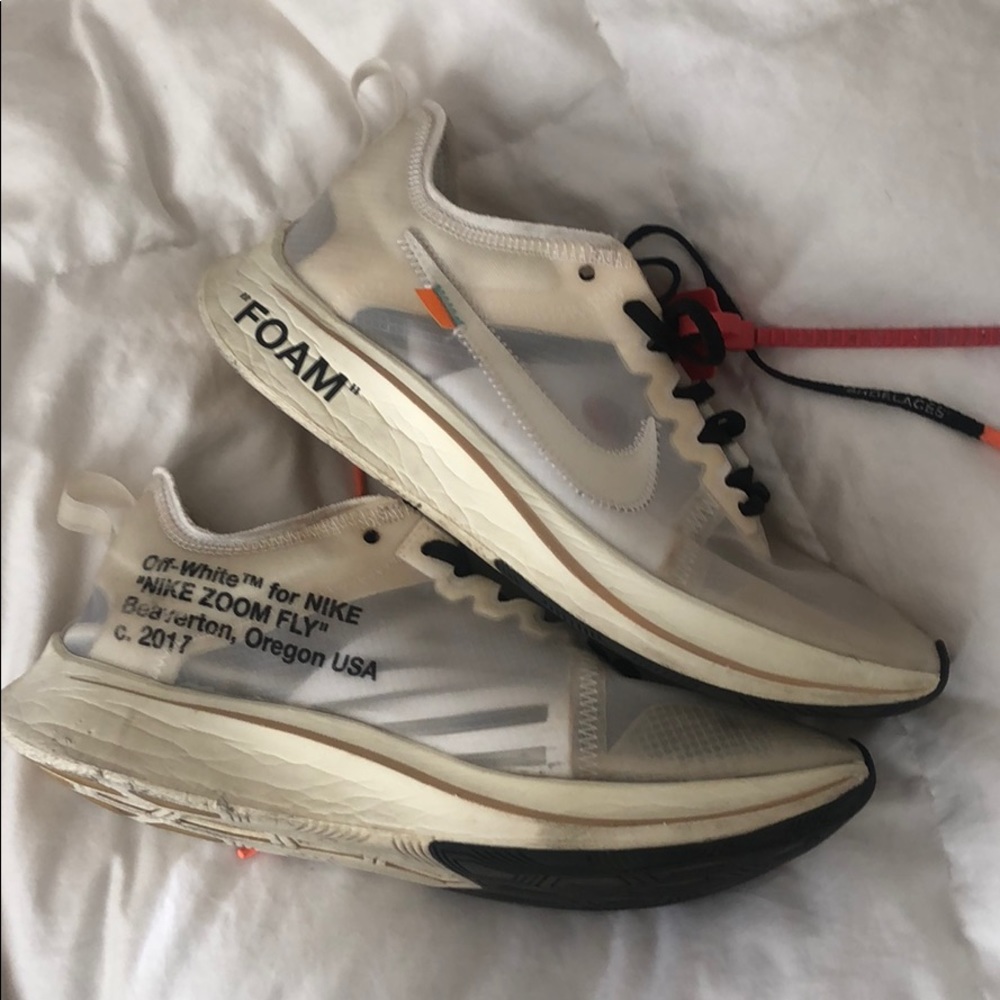 Off White x Nike zoom Fly sneakers